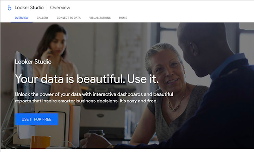 Looker Studioのホームページ